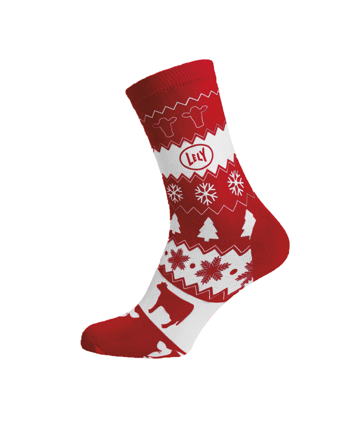 Lely dunkelrote Weihnachtssocken